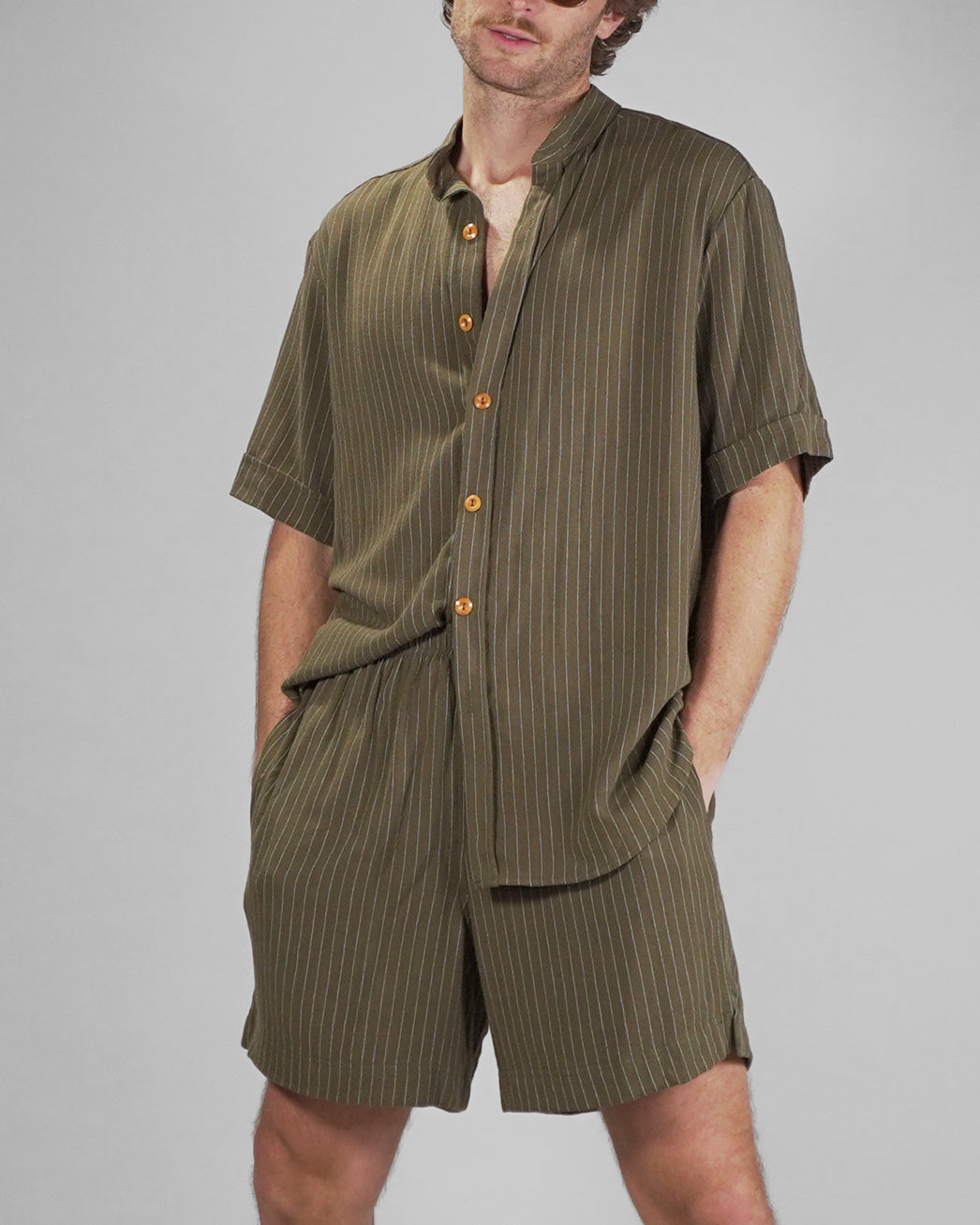 Camisa Lisboa mangas cortas lino
