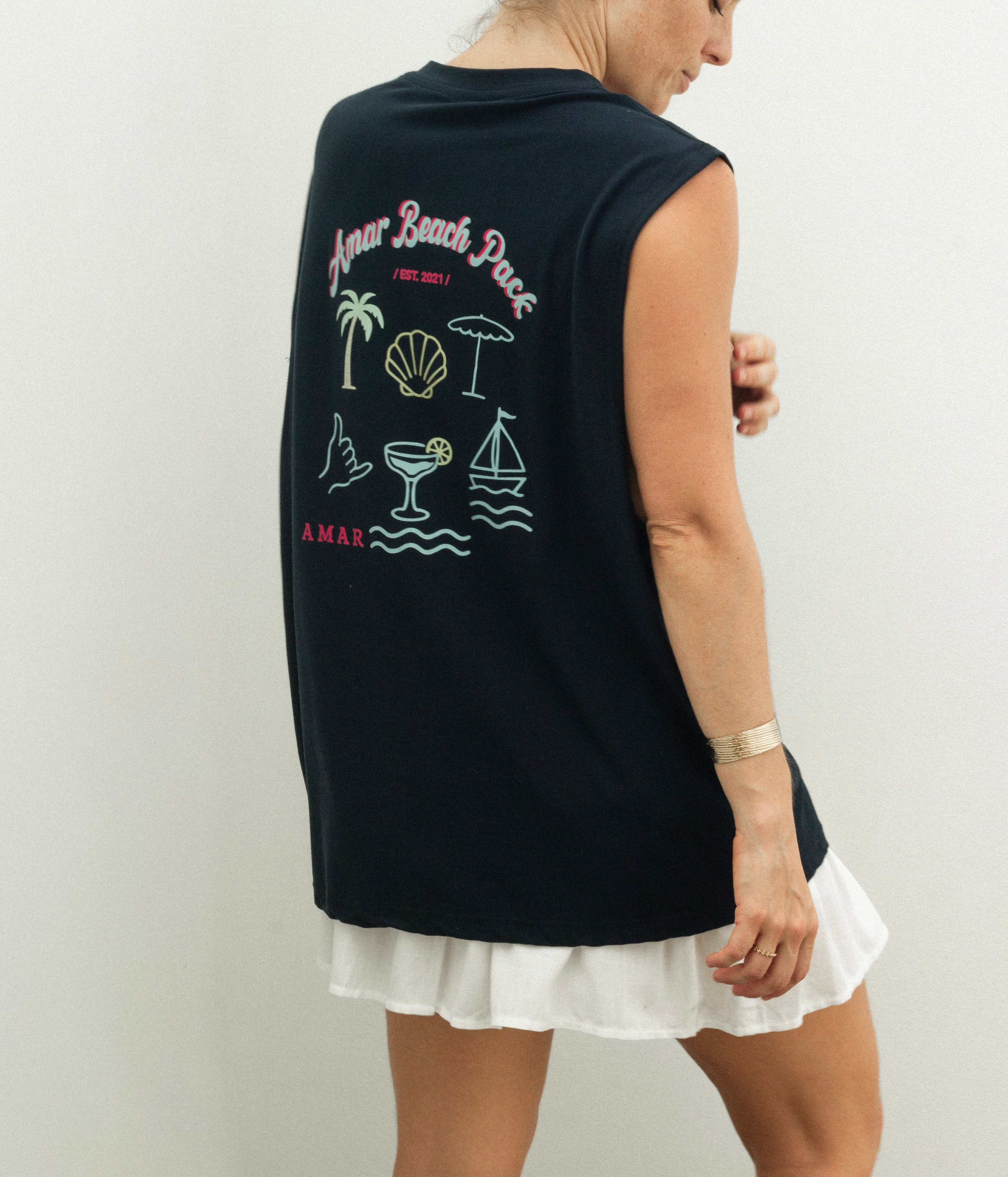 Musculosa amar beach pack