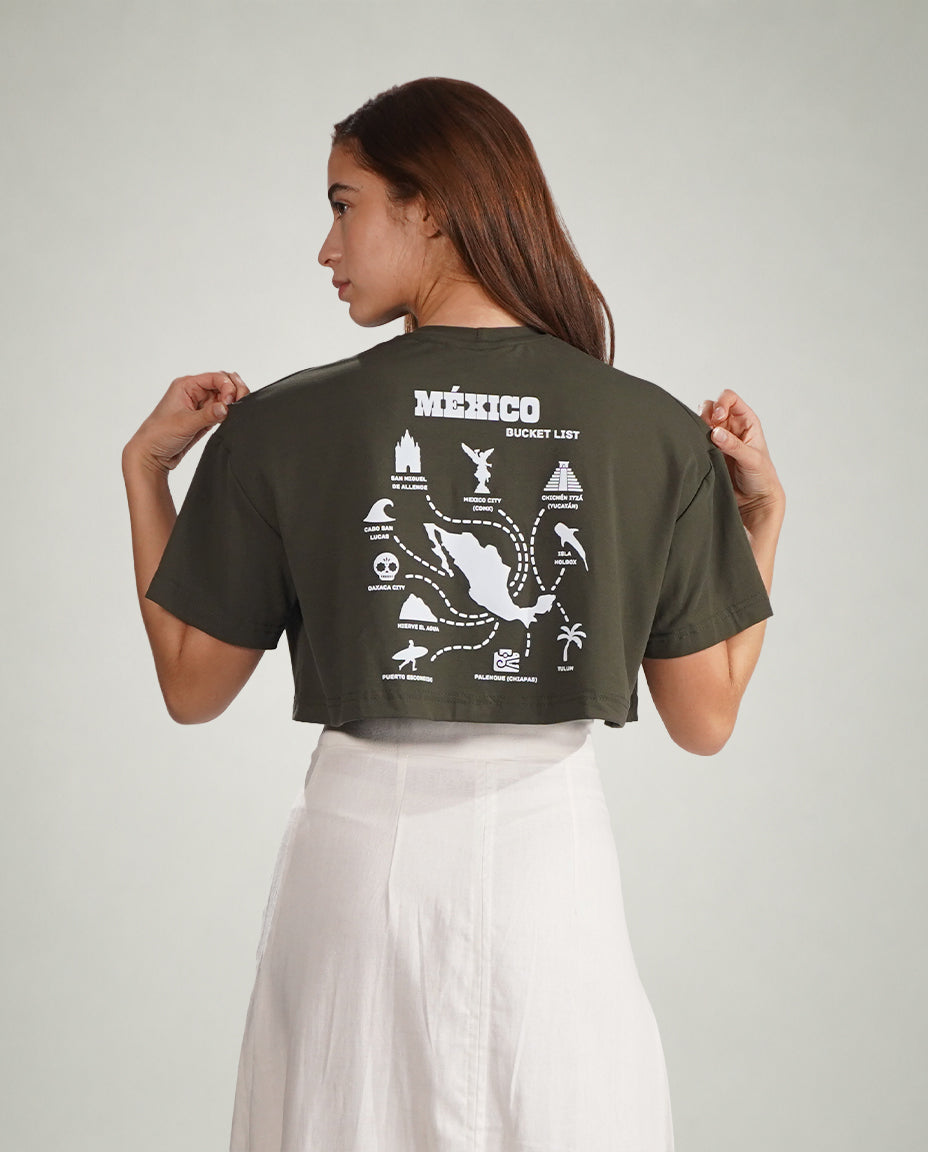 Playera crop México Bucket List